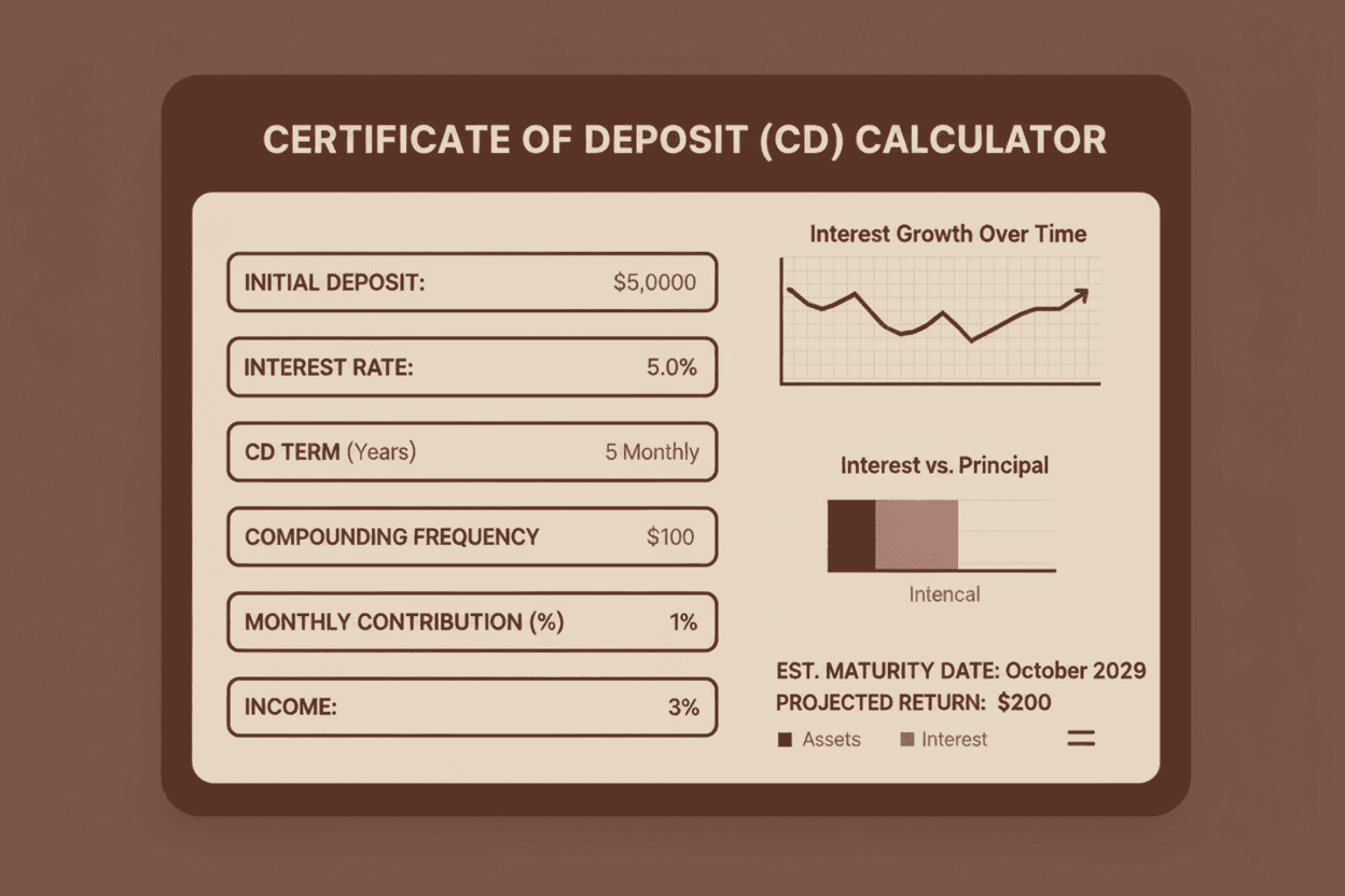 Certificate of Deposit Calculator